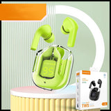 Headset: Mini Wireless Bluetooth - 20 Hours Usage, Power Display & Noise Reduction-Color(Large gift box Green)