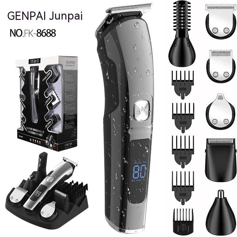 Trimmer & Shaver: Electric Portable All-in-1 USB Charging & Washable- Grooming Set