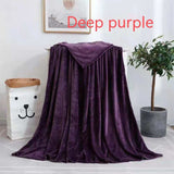 Blanket For ALL Seasons | Coral Flannel Made | Cozy & Comfort Blanket - Color(Deep Purple)