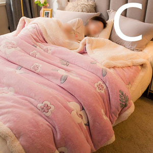 Blanket: Double-Sided Plus Velvet - Comfort & Multifunctional- Style C