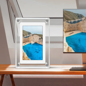 Digital Photo Frame: 5" Acrylic – 1080p Ultra-Clear Playback- Vertical/Portrait Screen