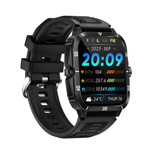 Smartwatch for Sports: Health & Sleep Monitor, Step Count, Heart Rate & BT Call-(Black Color)