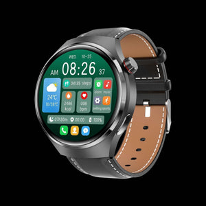 Smartwatch: Heart Rate, Blood Oxygen, Bluetooth Calls & AMOLED Display-(Single Black Belt Color)