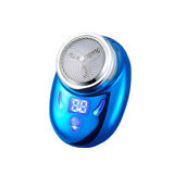 Shaver: Pocket, Mini Electric Portable Shaver + Digital Display - Blue Color