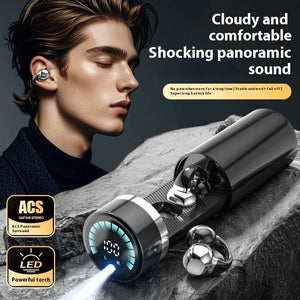 Headset Ear Clip for Sports: Noise-Canceling, Flashlight & Power Display - Main Preview